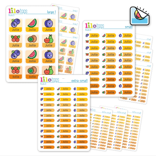 Pack Eco 5 de 312 Stickers enfants personnalisables avec 4 planches L1, 4 planches S et 4 planches XS